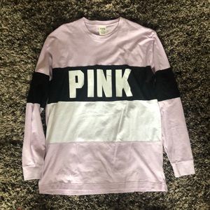 Pink crew top long sleeve